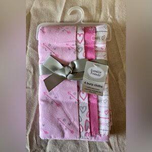 Luvable Friends Pink Burp Cloth Set